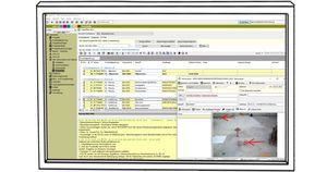 Screenshot eines Baubesprechungsprotokolls in der ABK-Software