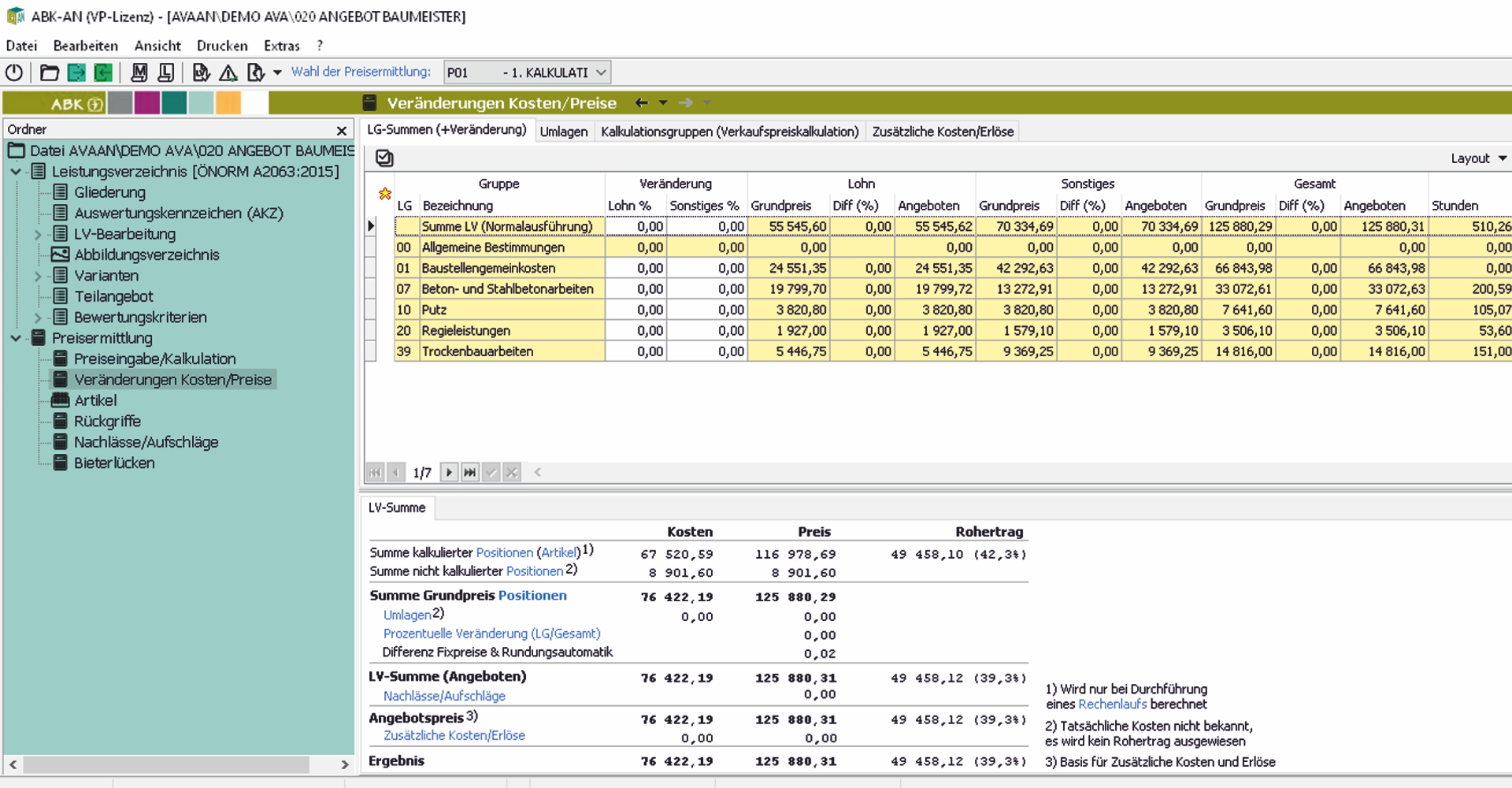 Screenshot ABK-Datenträger auspreisen Plus Edition